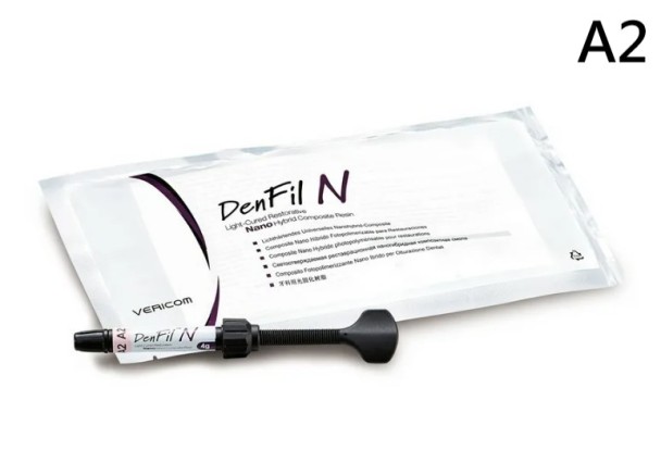 ДенФил/DenFil N (А2) - наногибридный светоотверждаемый материал (4г), Vericom / Корея