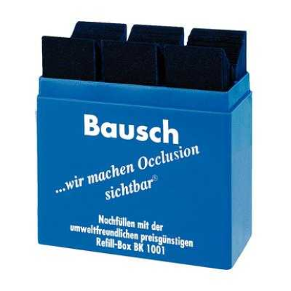 Артикуляционная бумага Bausch BK 1001 - прямая, синяя (200мкм, 300шт), Bausch / Германия