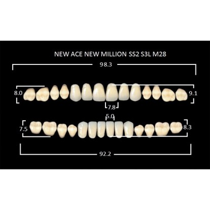 Зубы планка 28 шт MILLION NEW ACE SS2/A3.5